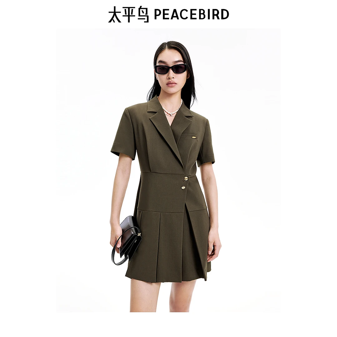 【粉丝专属】太平鸟女装时尚连衣裙新款西装连衣裙A1FAE3156