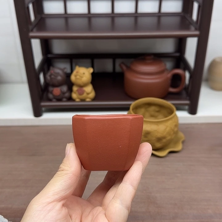 茶案紫砂一对四方杯