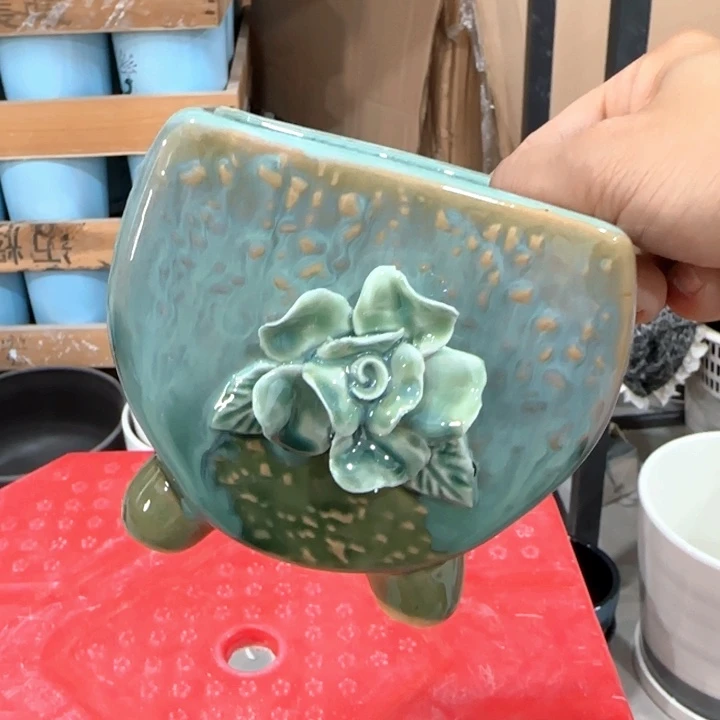 多肉绿植花盆凑9块包邮，有孔