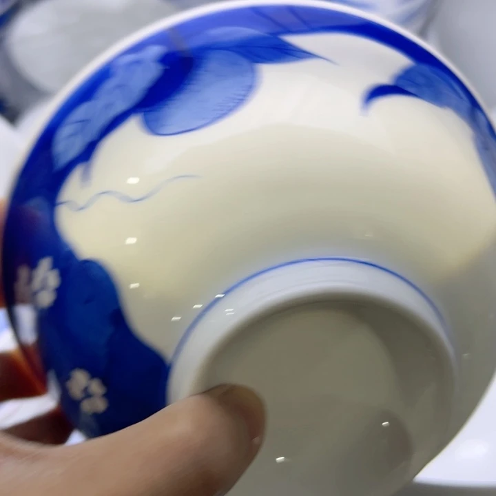 杯手绘微瑕六寸柿柿如意