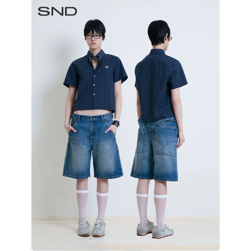 【AOANAO 设计师品牌】SND SS25 错位搭扣水洗牛仔中裤