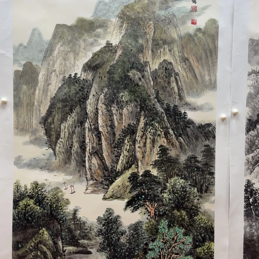 国画四尺整山水哈哈哈哈哈