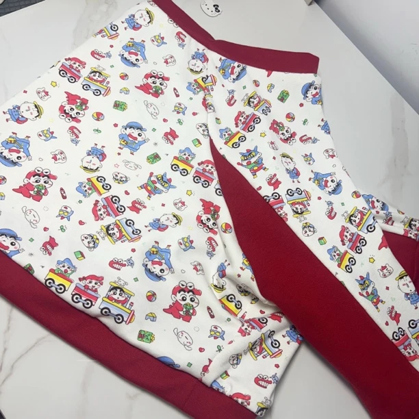 (红色小新)中大型犬护肘衣服短款加厚双面精梳棉纯棉萨摩耶阿拉
