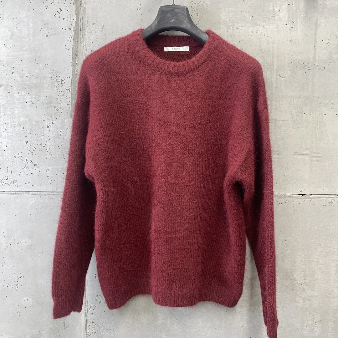 楠老板【新款】2025重磅纯色羊毛宽松时尚秋冬男女同款针织毛衣