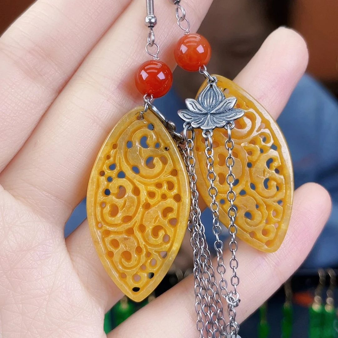 翡翠未镶嵌耳饰饰品