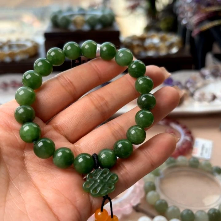 和田玉（碧玉）手链未镶嵌