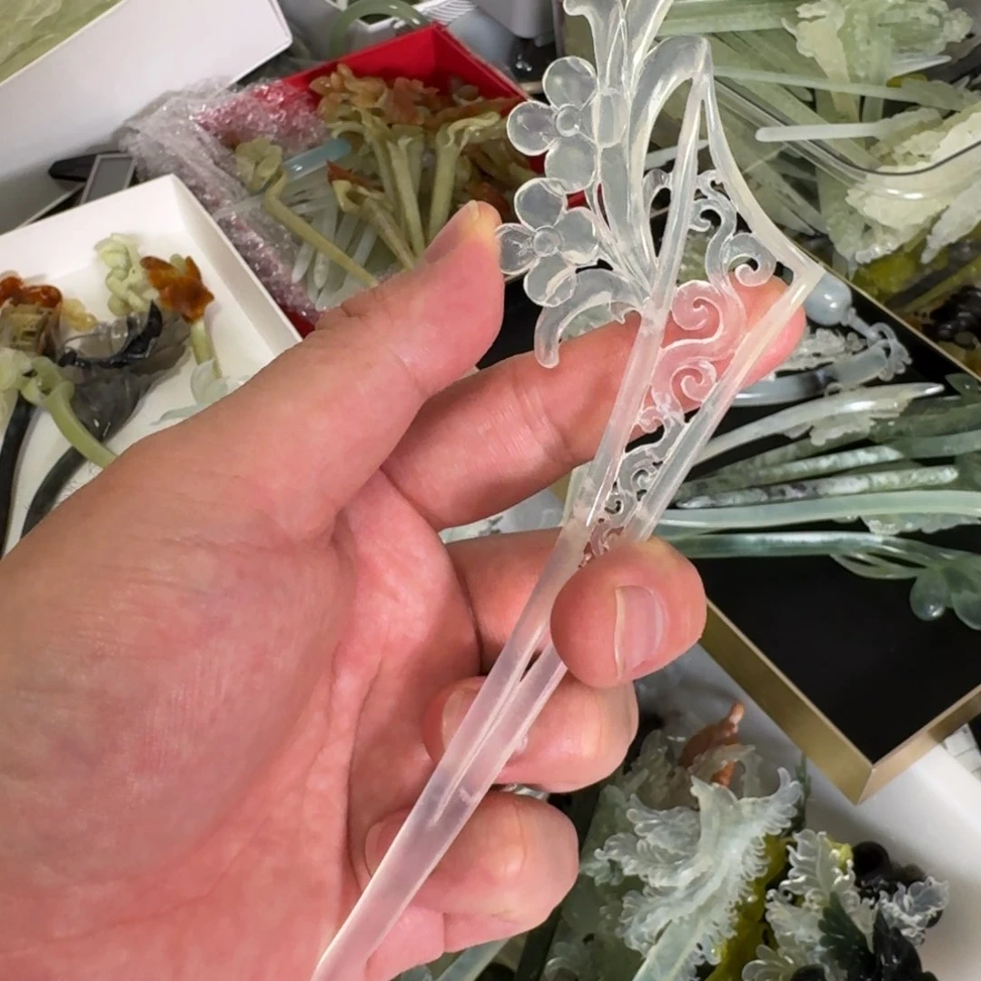 岫玉发饰未镶嵌岫玉发簪就是好看