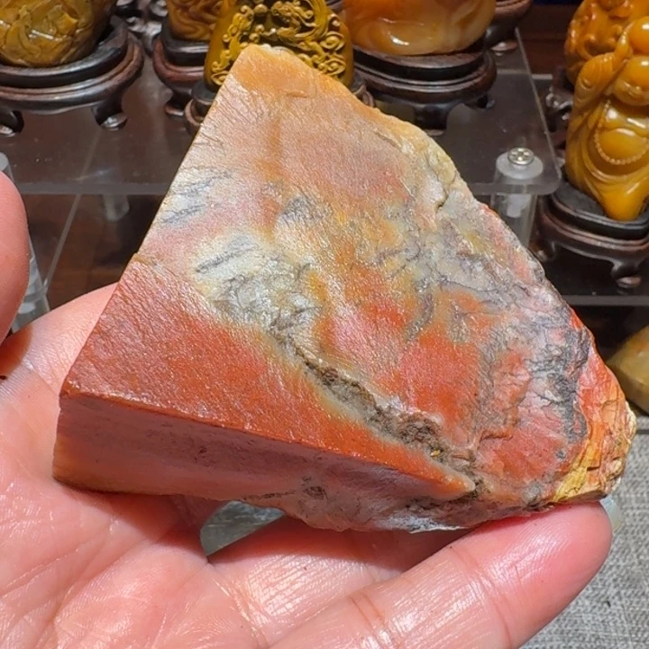 寿山石水**影寿山石石头
