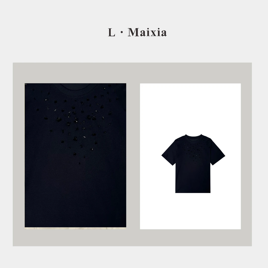 L.MAIXIA/露·玛莉先2025女士T恤衫X-26105