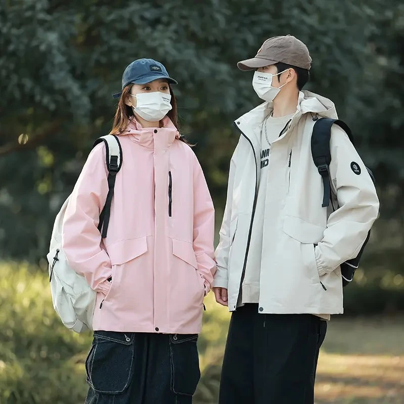 2025春季新款男女同款夹克宽松连帽情侣夹克6177