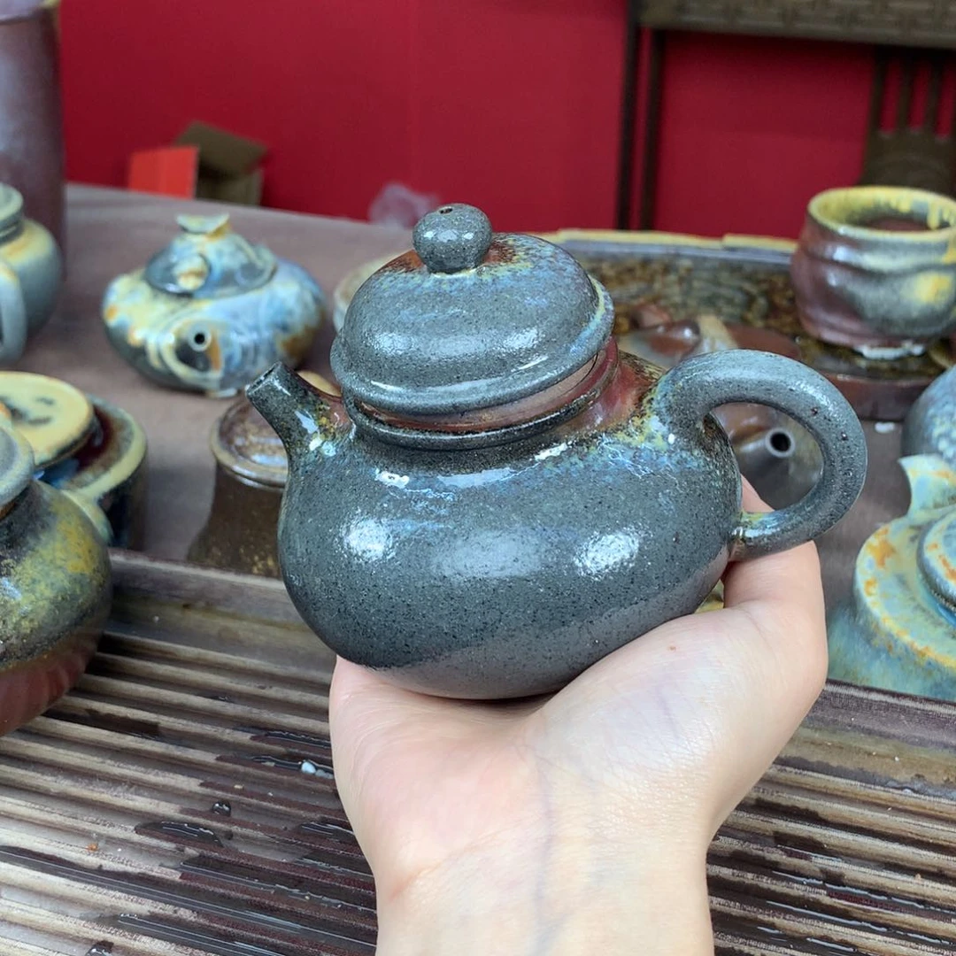 紫砂紫砂茶具纯自然紫砂柴烧