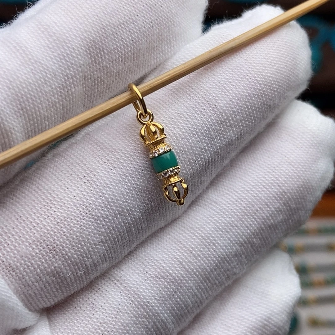 绿松石18K金镶嵌绿松石配饰