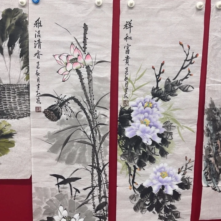 国画绘画作品多次参加全国