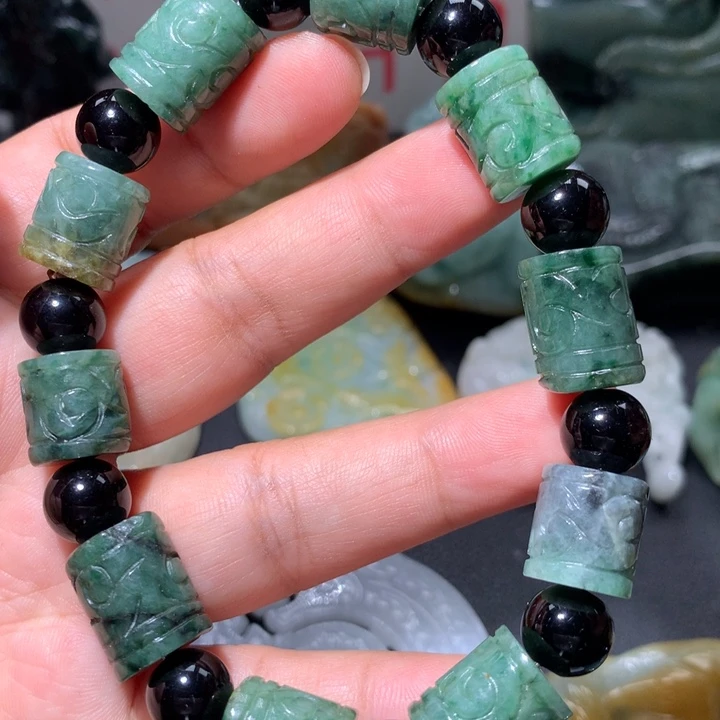 翡翠未镶嵌颈饰保真天然A货翡翠