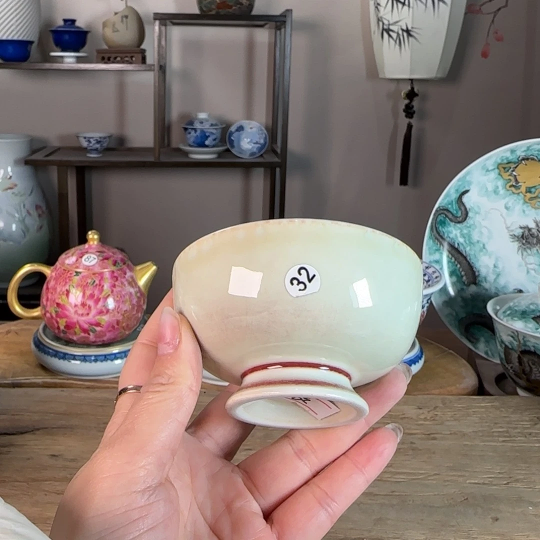 杯景德镇陶瓷柴烧多人