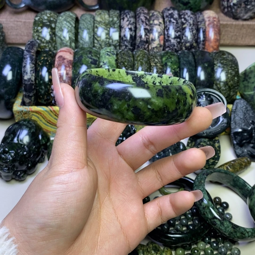 蛇纹石玉手链未镶嵌叶**秋