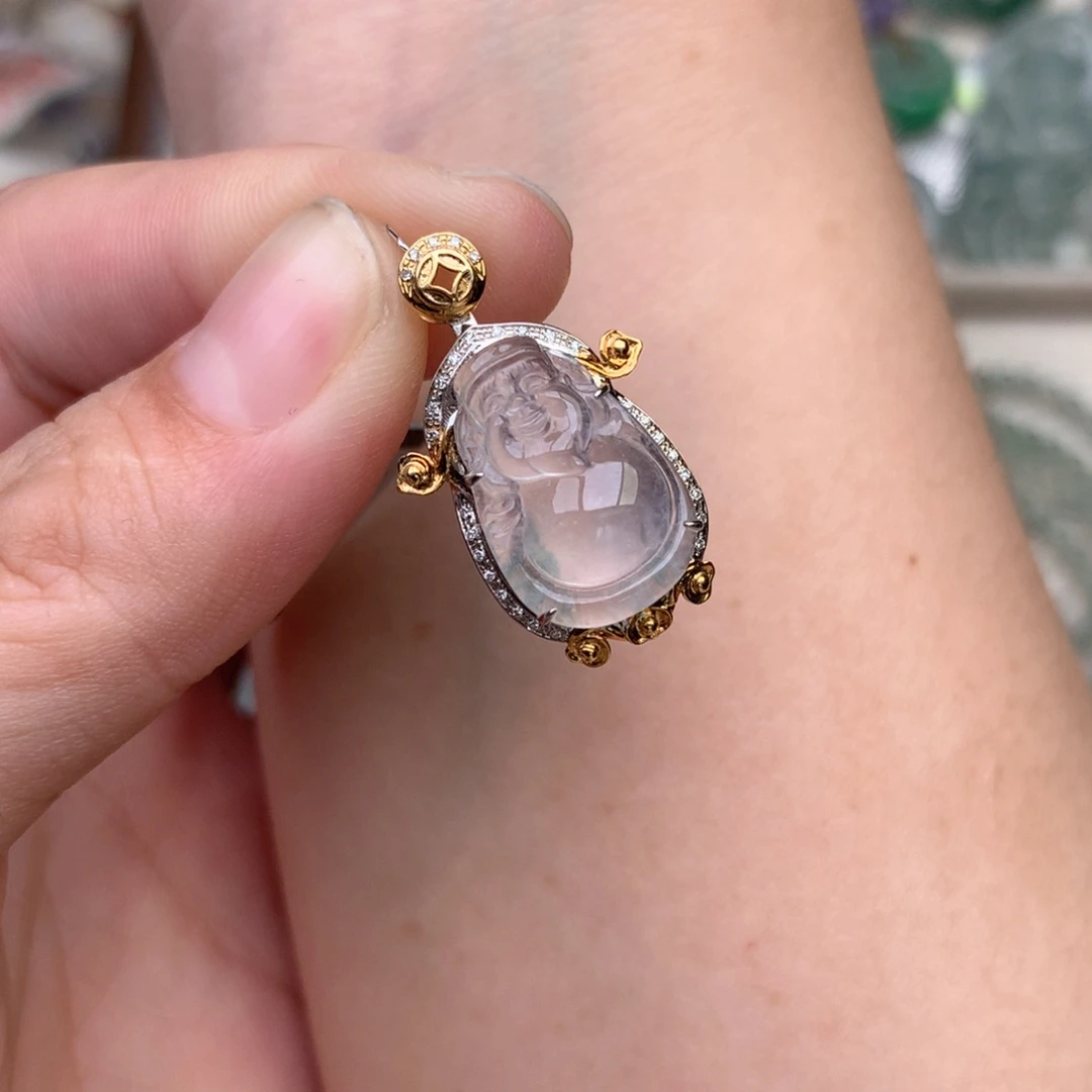 【闪购商品】18K金镶嵌挂件翡翠一