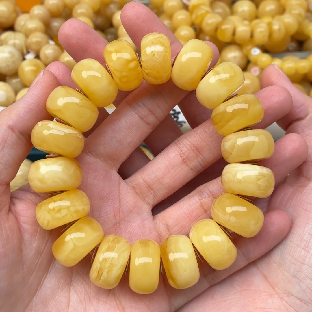 蜜蜡未镶嵌裸石19+蜜蜡手串