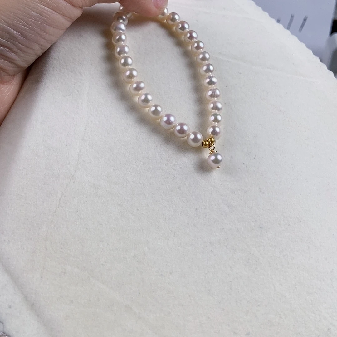 淡水珍珠手绳银S925镶嵌