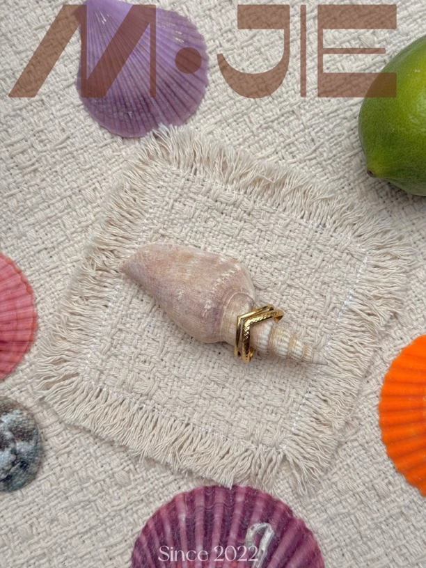 钛钢戒指 『金色素圈戒指』百搭时尚简约休闲风