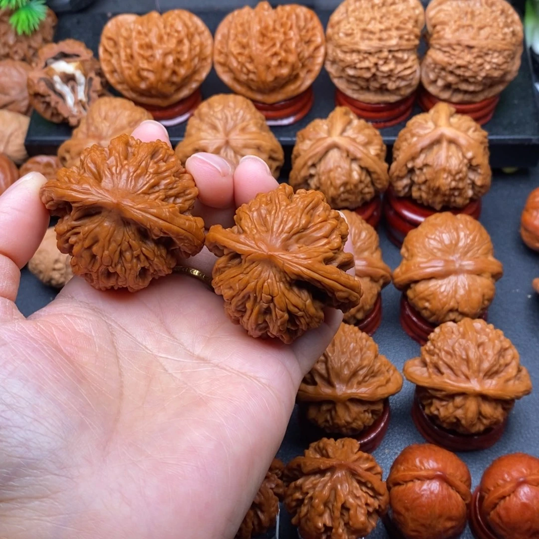 把件文玩核桃45虎头