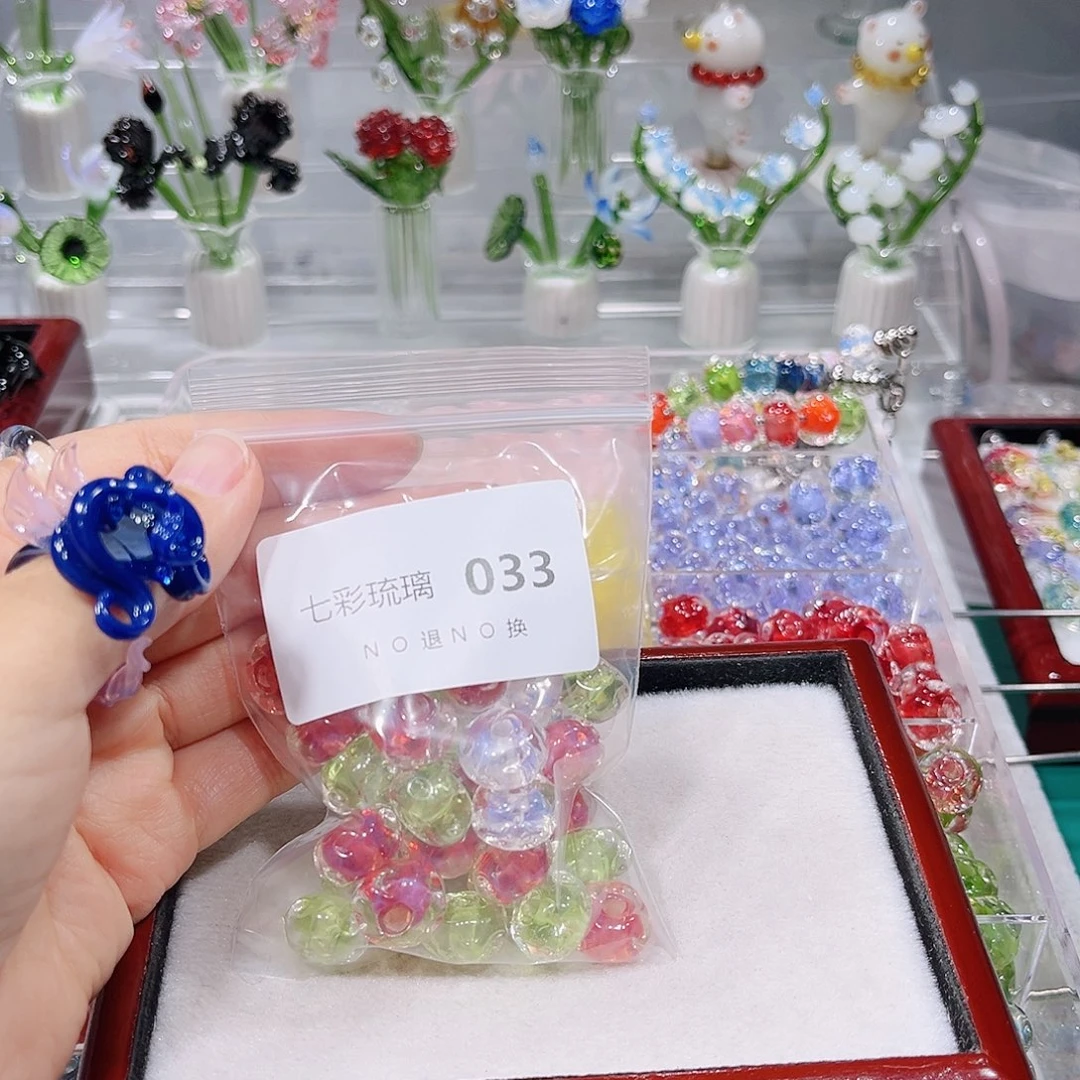 琉璃吊坠(不含链)33串珠四十个