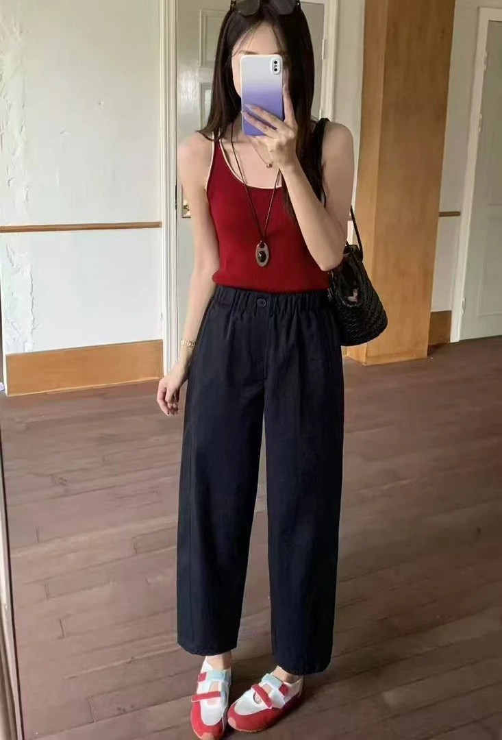 8852超薄巨显瘦弹力九分萝卜裤