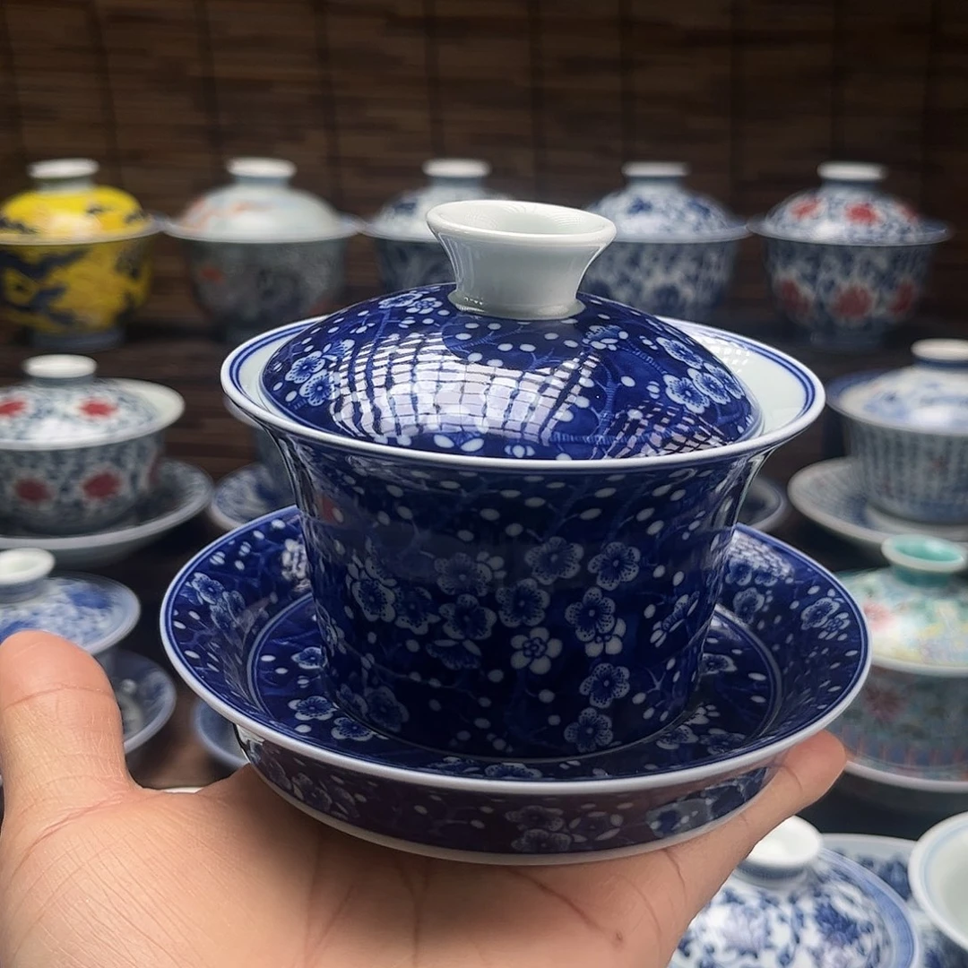 阿***松景德镇陶瓷盖碗盖至两个客杯