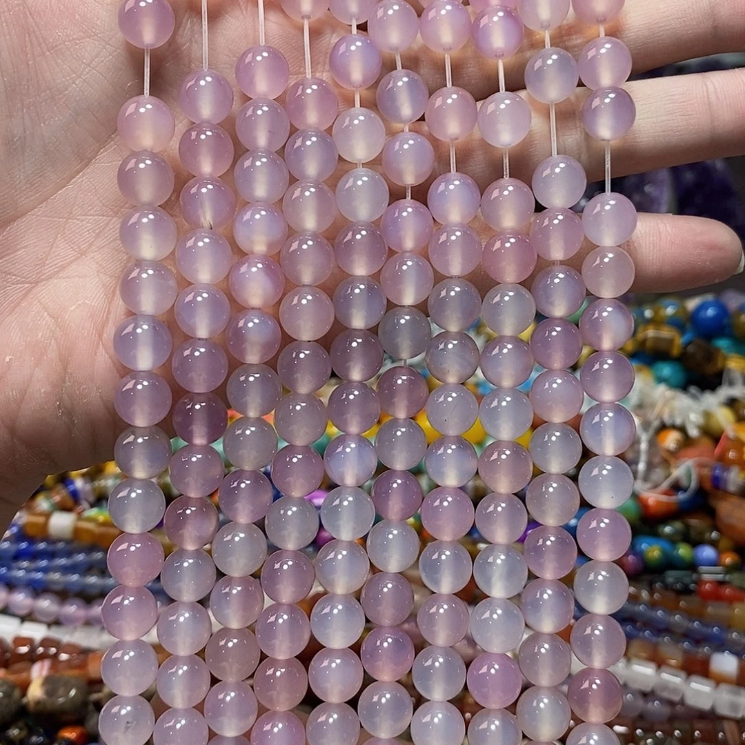 石英质玉未镶嵌，紫罗兰玛瑙10mm，