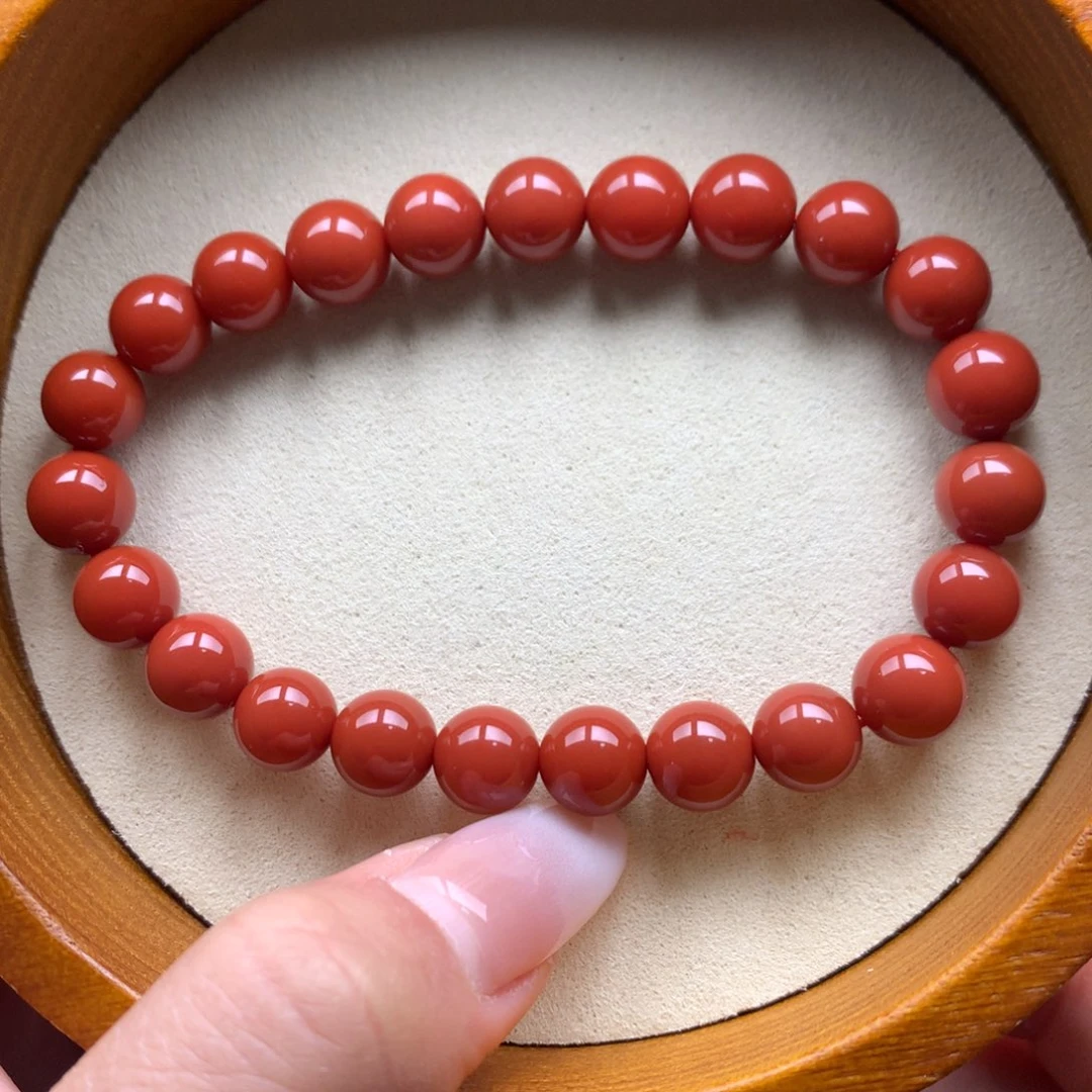 南红玛瑙未镶嵌保山天然原矿南红8mm+手串