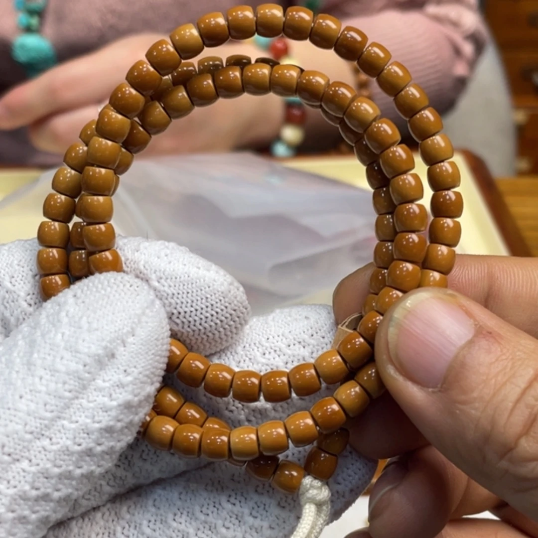 橄榄核手串精工核尖三圈