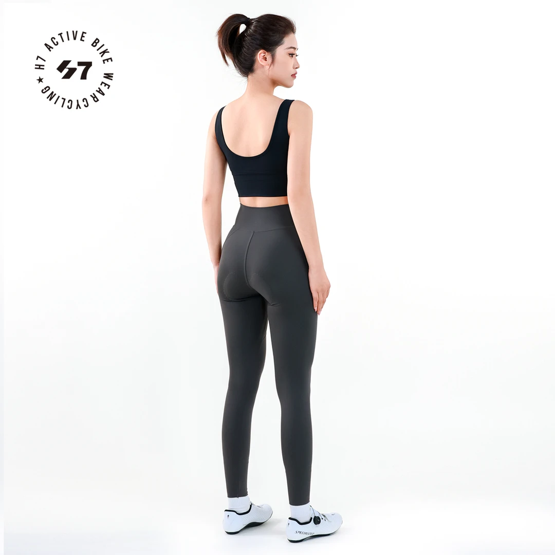 H7「25款新品-女款」基础入门款春夏平腰骑行长裤紧身骑行长裤男
