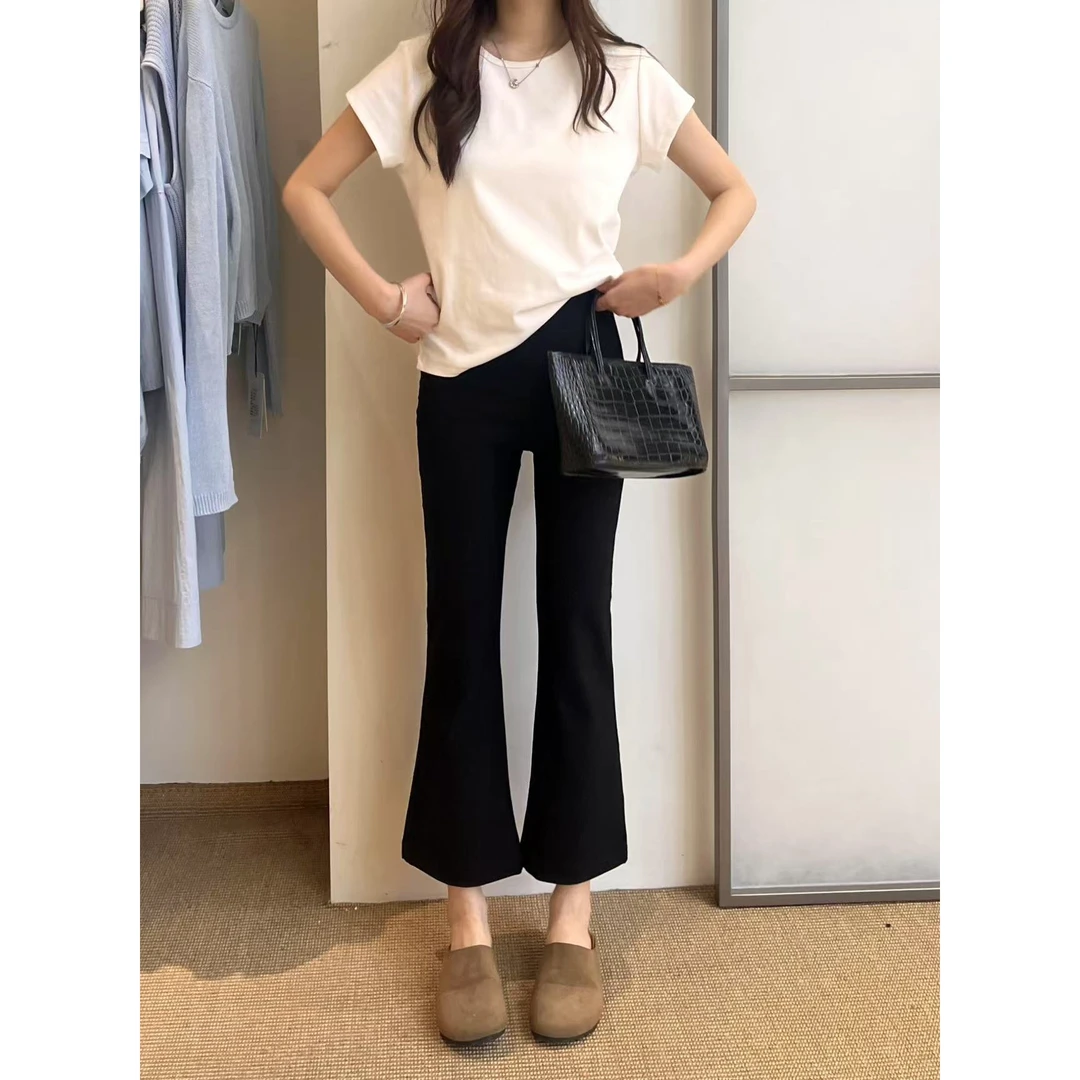 WATER-九分微喇裤显瘦百搭#8897