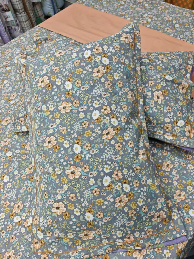 枕套【繁花】碎花多功能双面亲肤印花布床绗缝精梳斜纹机洗