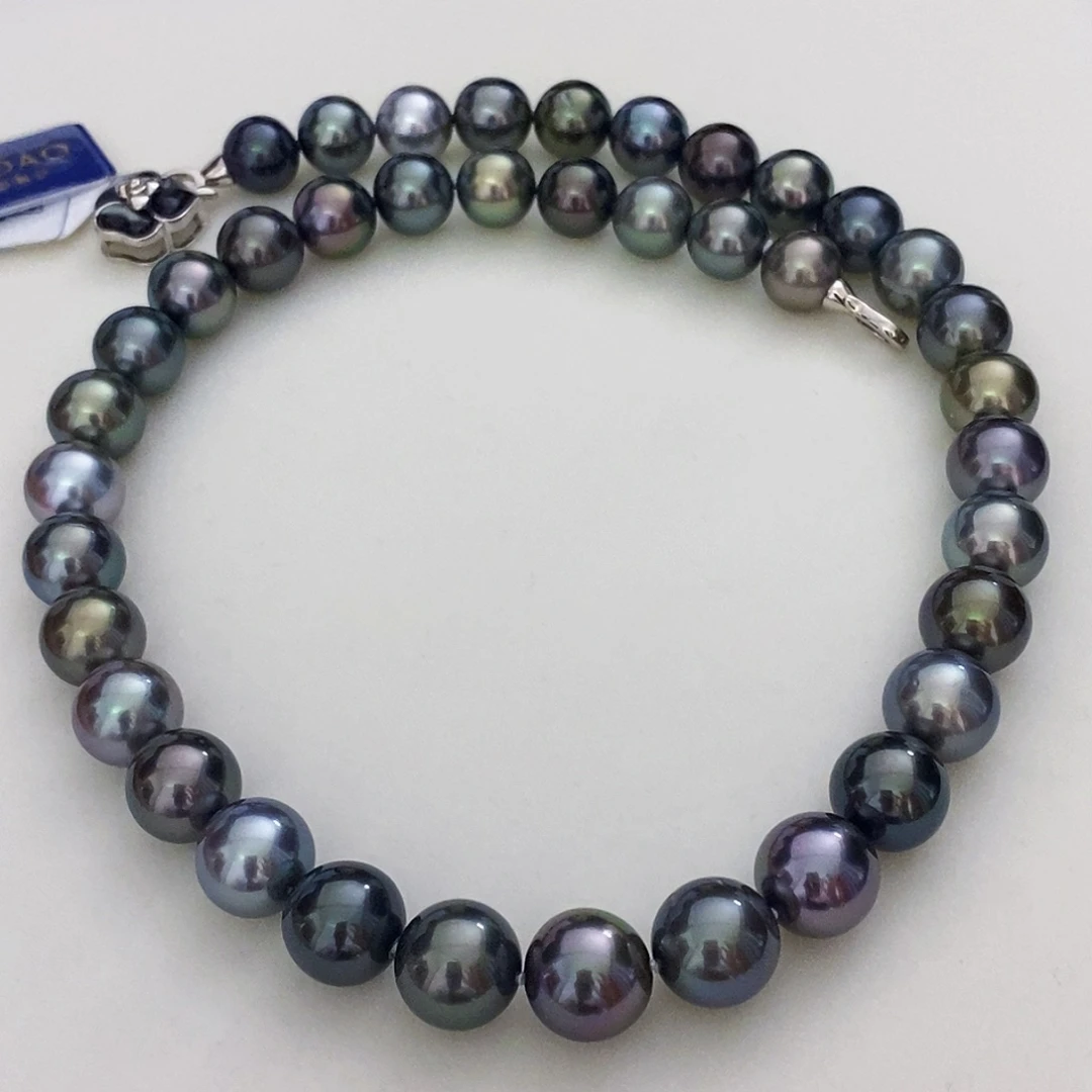 未镶嵌海水珍珠颈饰大溪地珍珠项链9.7-11.3mm