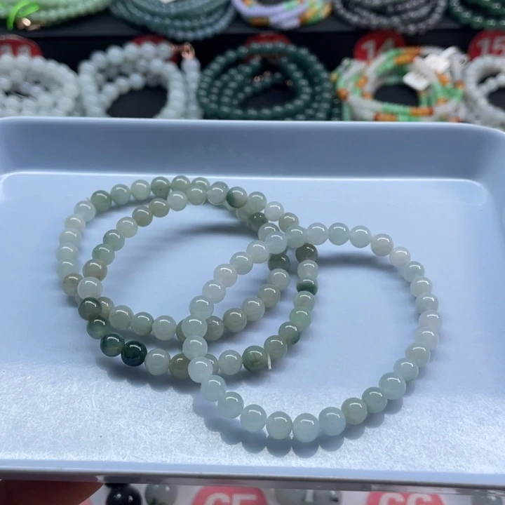 未镶嵌手链翡翠?****?卡6.2清货有纹