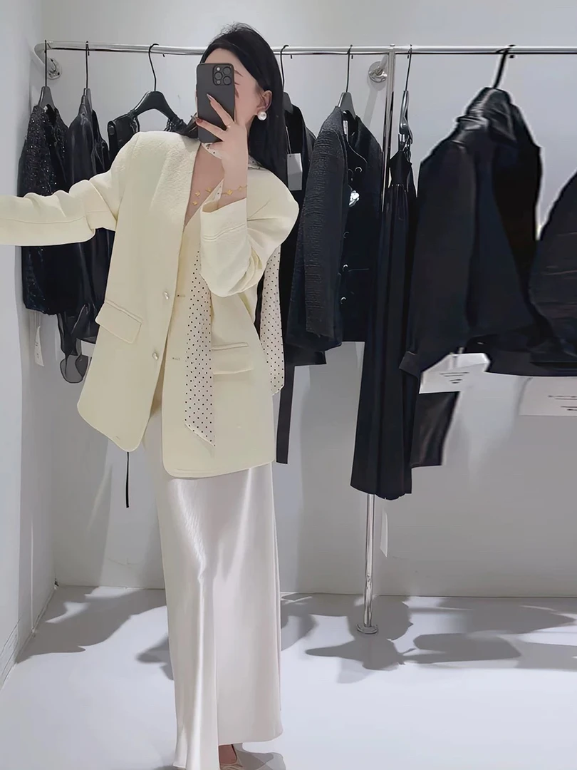 韩系宽松西装外套女2025春季新款韩版百搭气质高级感西服上衣ins