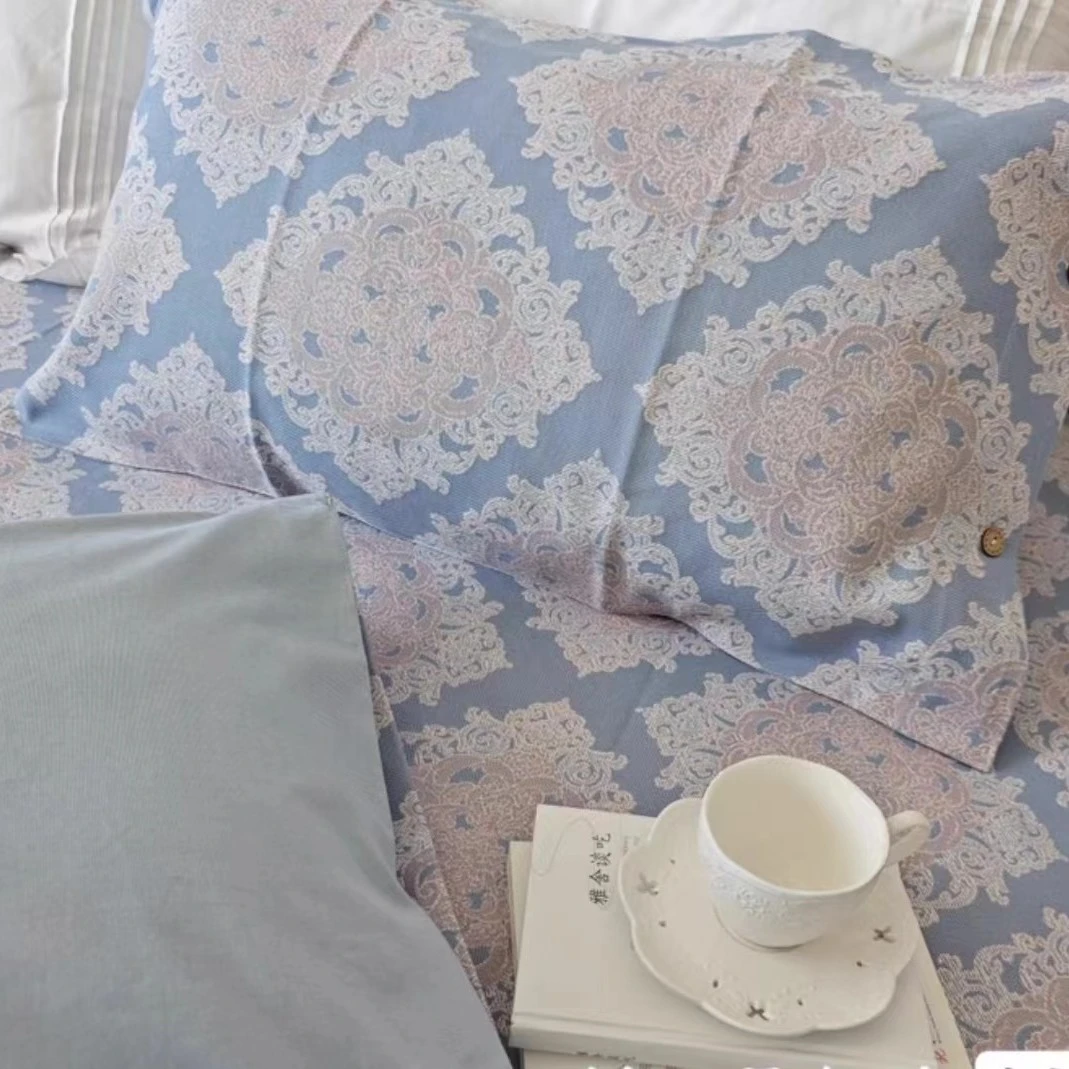 高端大提花粗布凉席三件套 四季毯 母婴A类