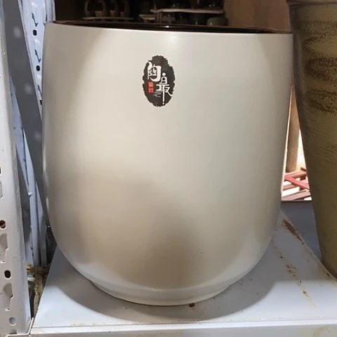 紫砂花盆口30高度34白色8888