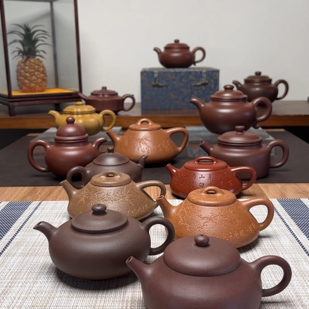 紫砂茶壶@****@子冶石瓢壶