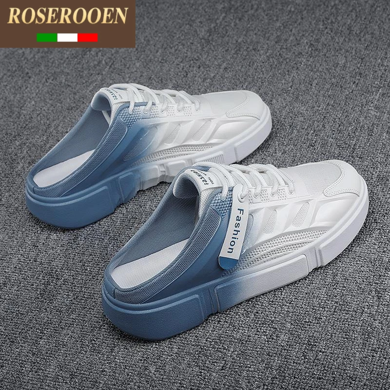 干净痞帅包头拖男2025新款夏季透气外穿无后跟凉拖懒人运动防滑一