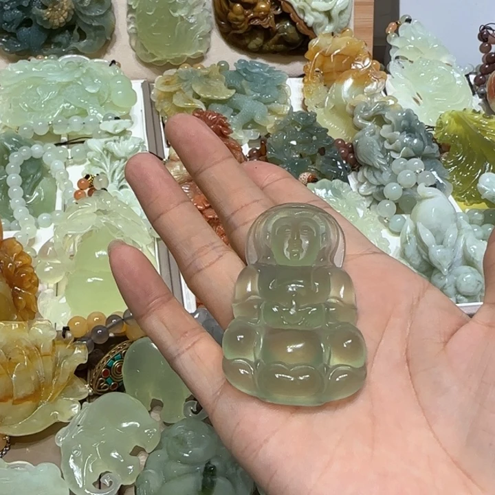 蛇纹石玉吊坠未镶嵌用****5