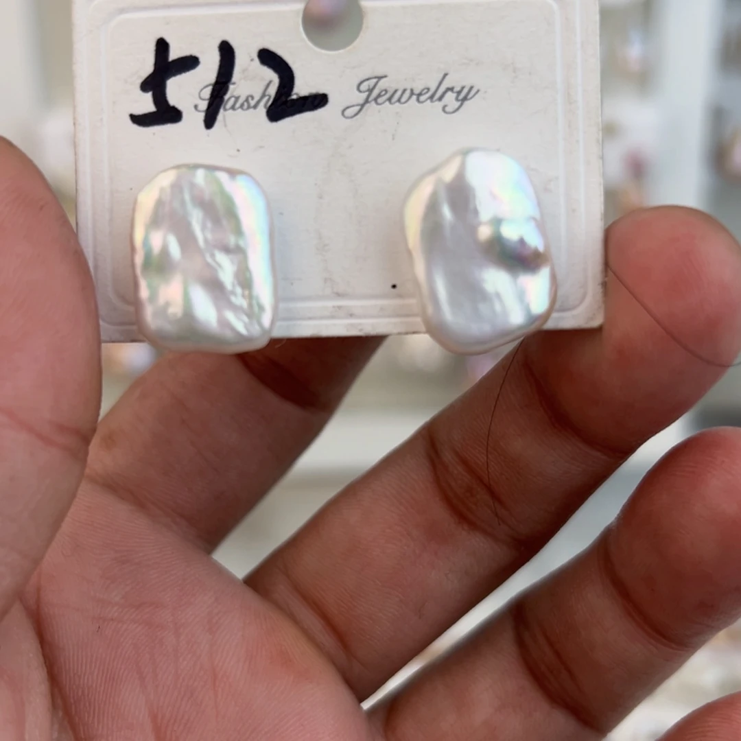 淡水珍珠耳饰银S925镶嵌