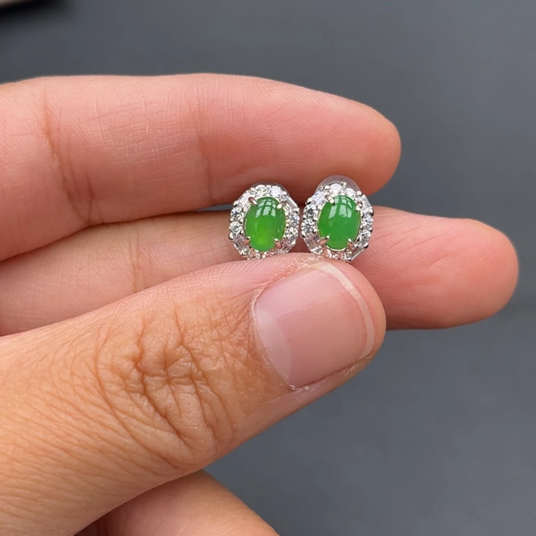 翡翠银S925镶嵌戒指