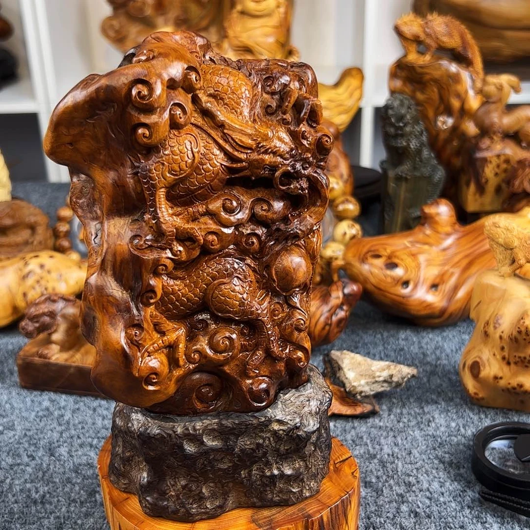 柏木木***6太行崖柏精品龙摆件