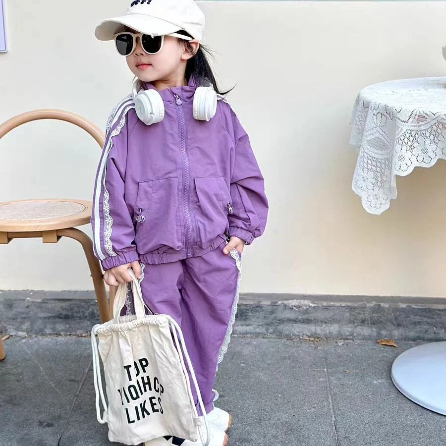 【艺小朵】儿童春装套装洋气韩系女童冲锋衣两件套