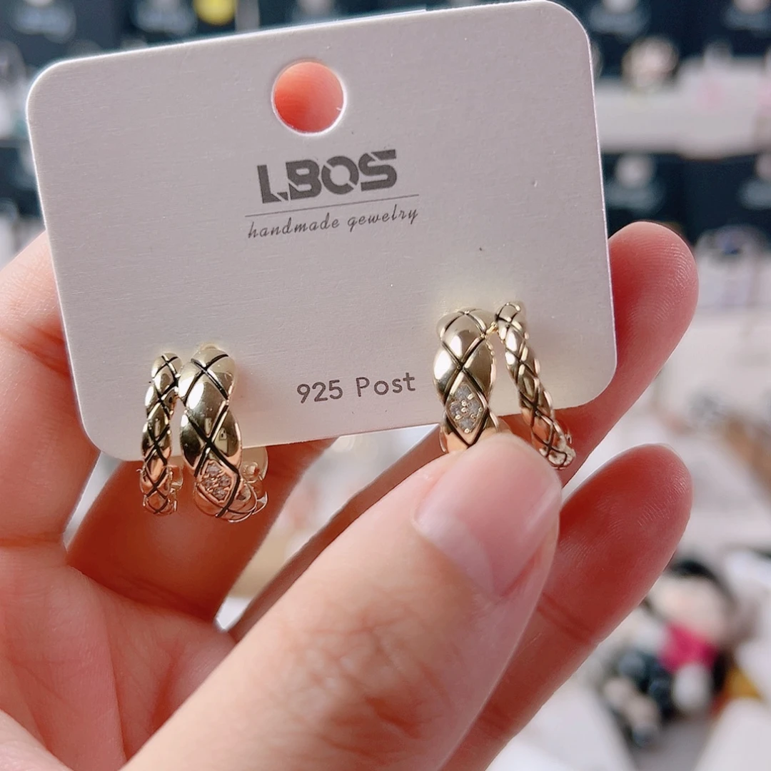 琉璃纯铜合金耳环的