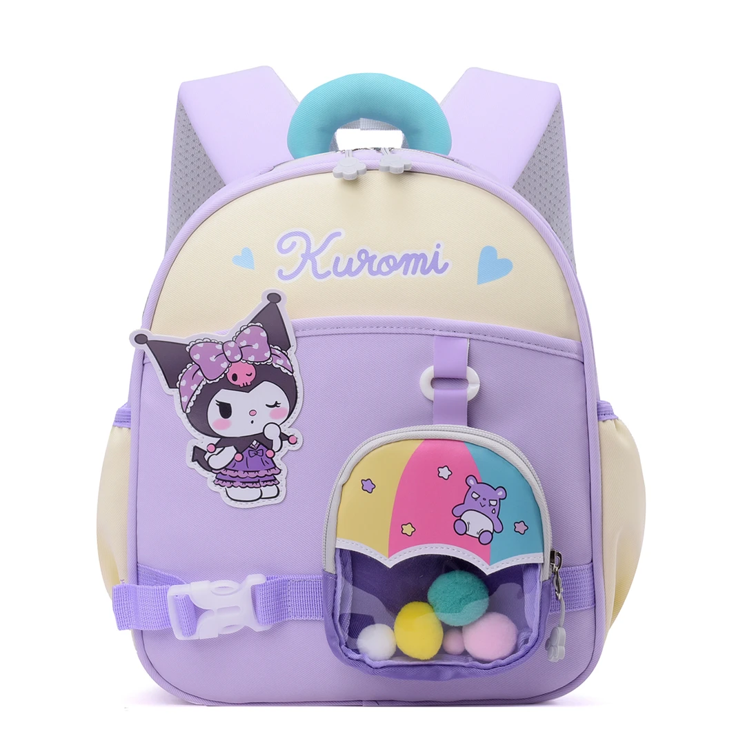 新款库洛米书包女孩幼儿园小中班可爱卡通女童2-5岁减负护脊背包
