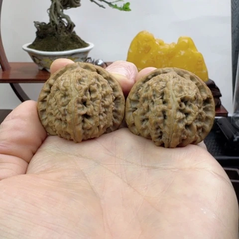 文玩核桃吊坠白狮子