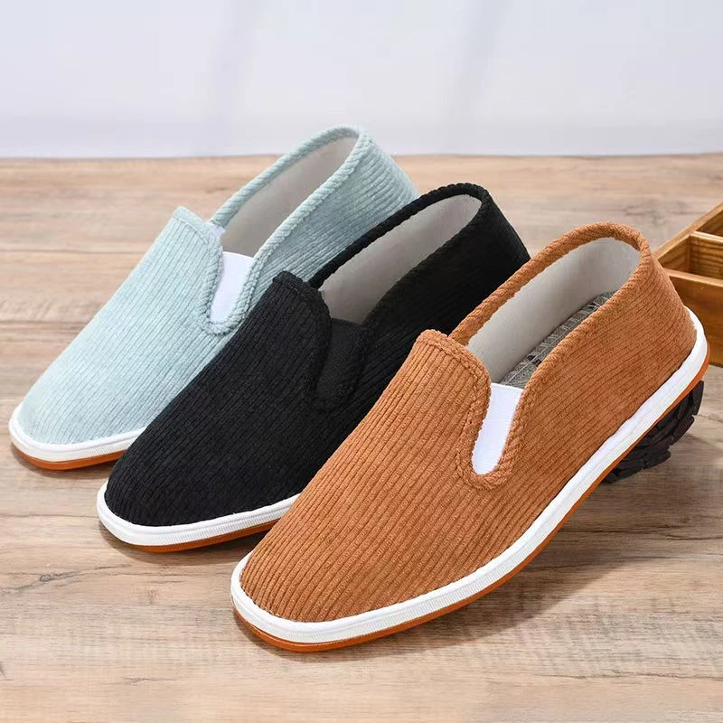 夏季老北京蜂窝牛筋底布鞋手工男女中老年爸爸软底一脚蹬休闲散步